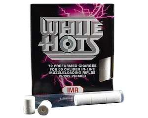 IMR White Hots Black Powder Substitute 50 Caliber #209 Primer Pre-Formed Charges Pack of 72